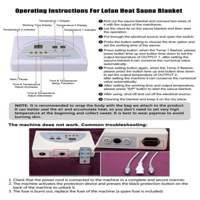 JTANGL Far Infrared Sauna Blanket, 71" / 75" Sauna Detox Blanket, Front